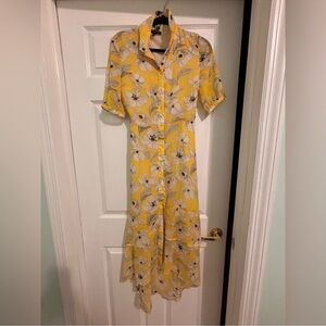 Banana Republic Floral Yellow Dress